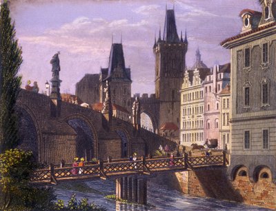Little Quarter Bridge Towers by Vincenc Morstadt